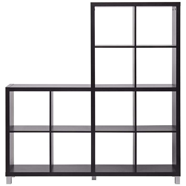 Image 3 Sunna Dark Faux Wood Cube Shelving Unit more views