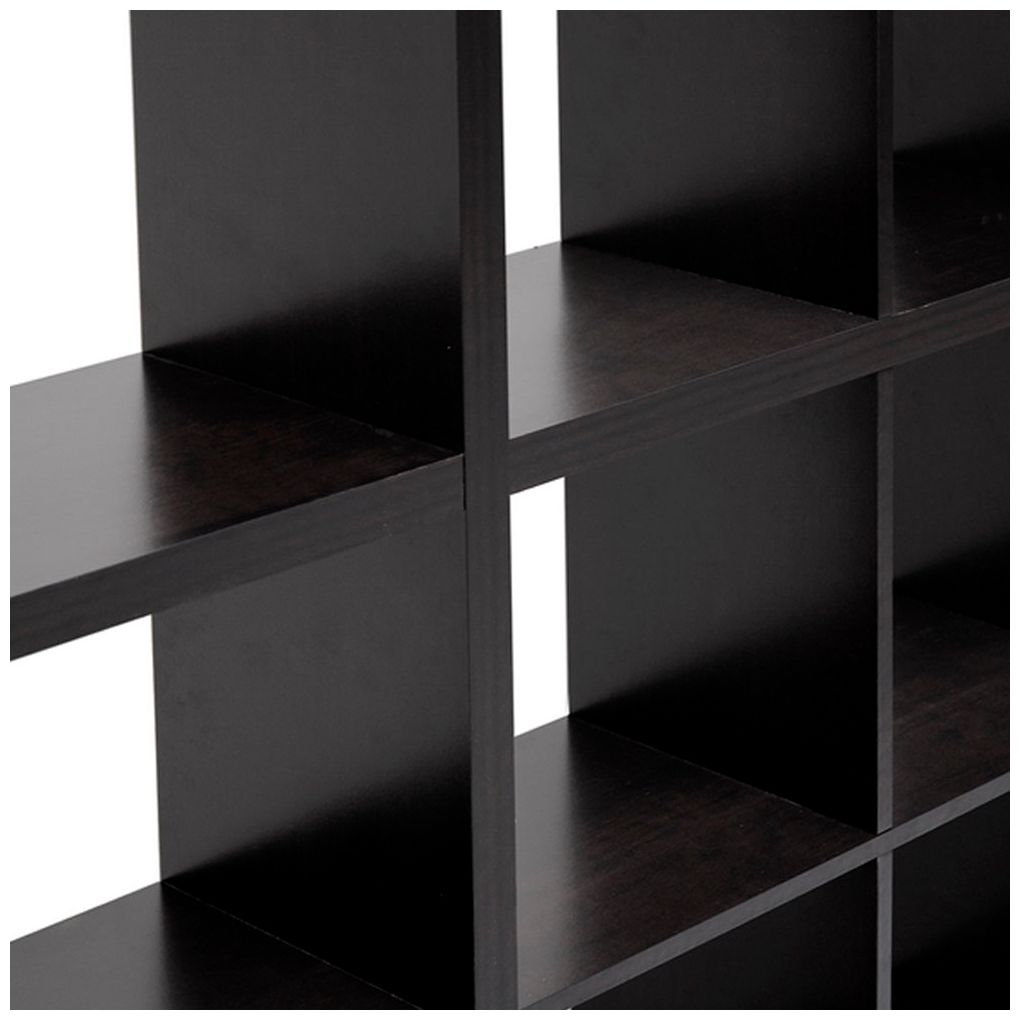 Thumbnail4 of Sunna Dark Faux Wood Cube Shelving Unit more views