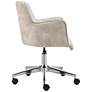 Sunny Pro Beige Velvet Adjustable Swivel Office Chair