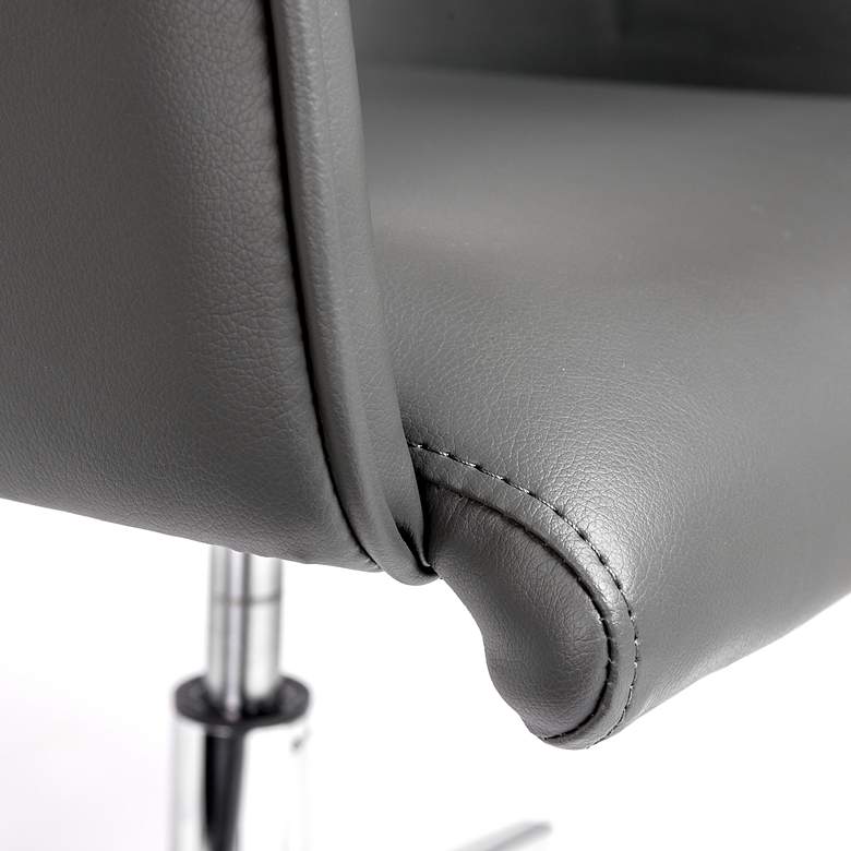 Image 2 Sunny Pro Gray Leatherette Adjustable Swivel Office Chair more views
