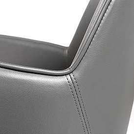 Image4 of Sunny Pro Gray Leatherette Adjustable Swivel Office Chair more views