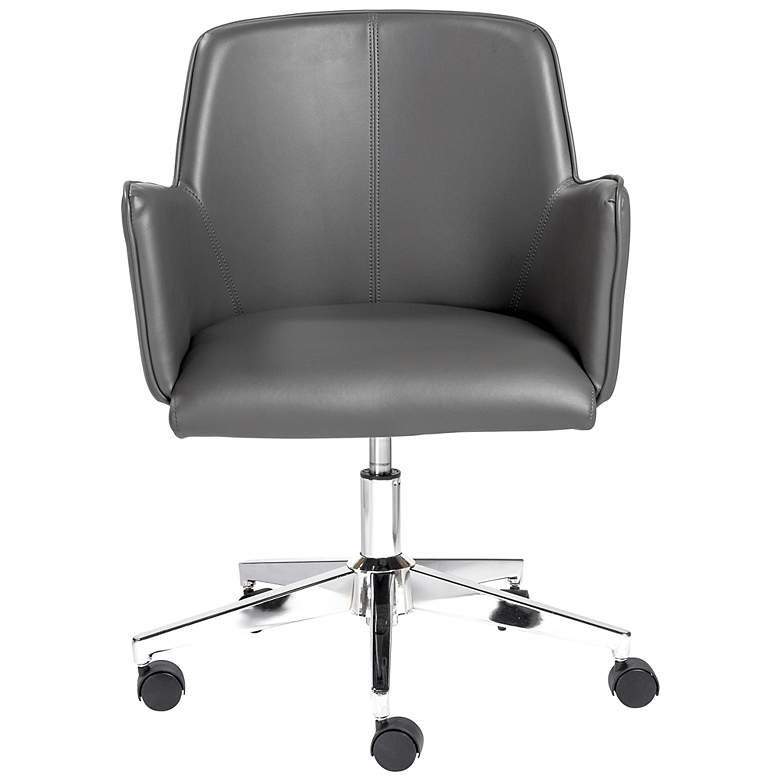 Image 7 Sunny Pro Gray Leatherette Adjustable Swivel Office Chair more views