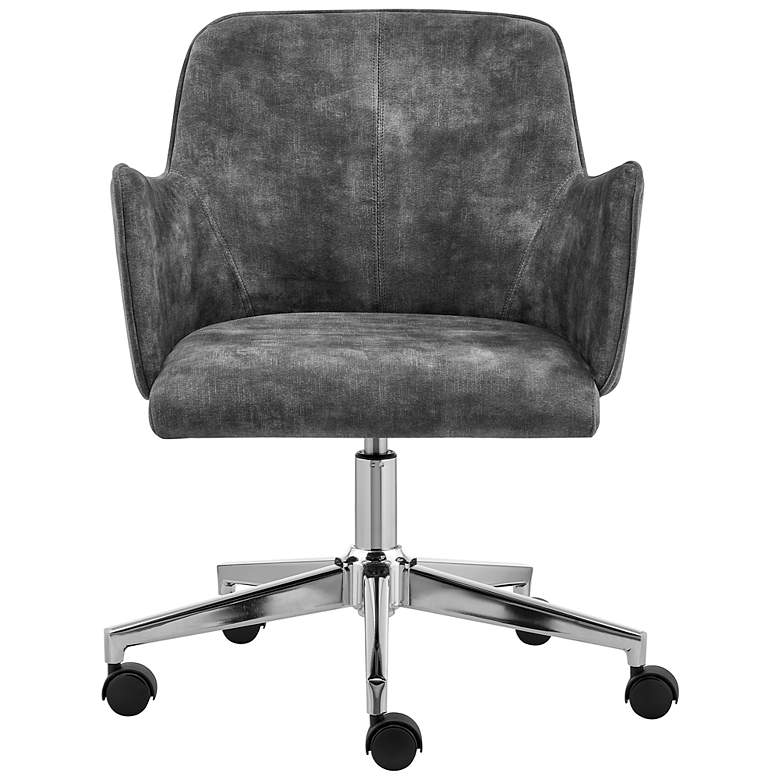 Image 5 Sunny Pro Gray Velvet Adjustable Swivel Office Chair more views