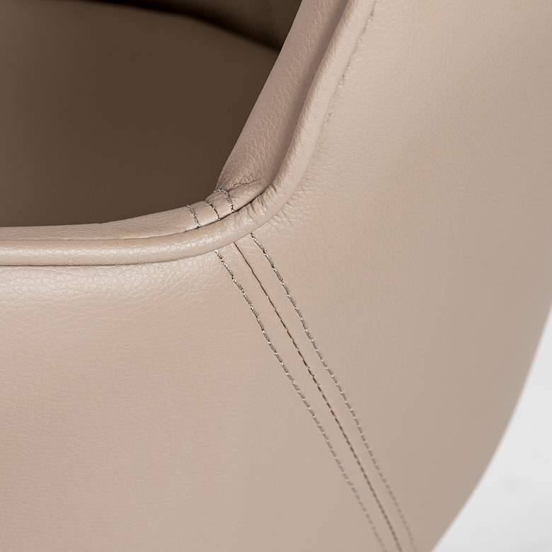 Image 3 Sunny Pro Taupe Leatherette Adjustable Swivel Office Chair more views
