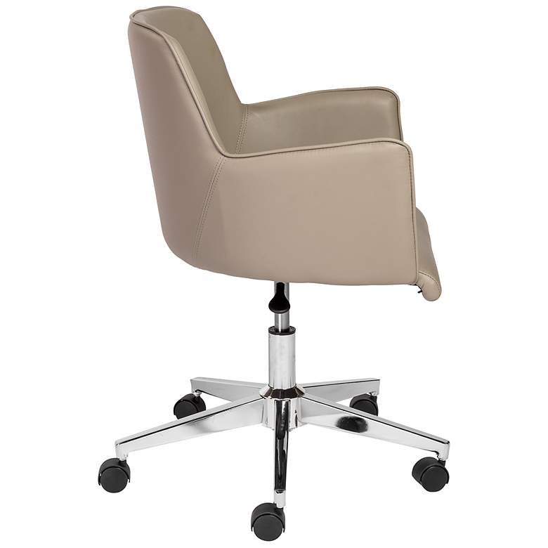 Image 7 Sunny Pro Taupe Leatherette Adjustable Swivel Office Chair more views