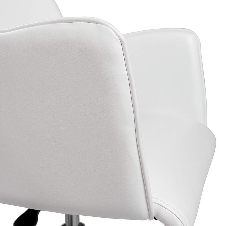 Image 3 Sunny Pro White Leatherette Adjustable Swivel Office Chair more views