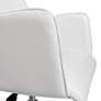 Sunny Pro White Leatherette Adjustable Swivel Office Chair in scene