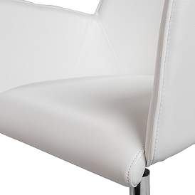 Image4 of Sunny Pro White Leatherette Adjustable Swivel Office Chair more views