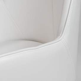Image5 of Sunny Pro White Leatherette Adjustable Swivel Office Chair more views