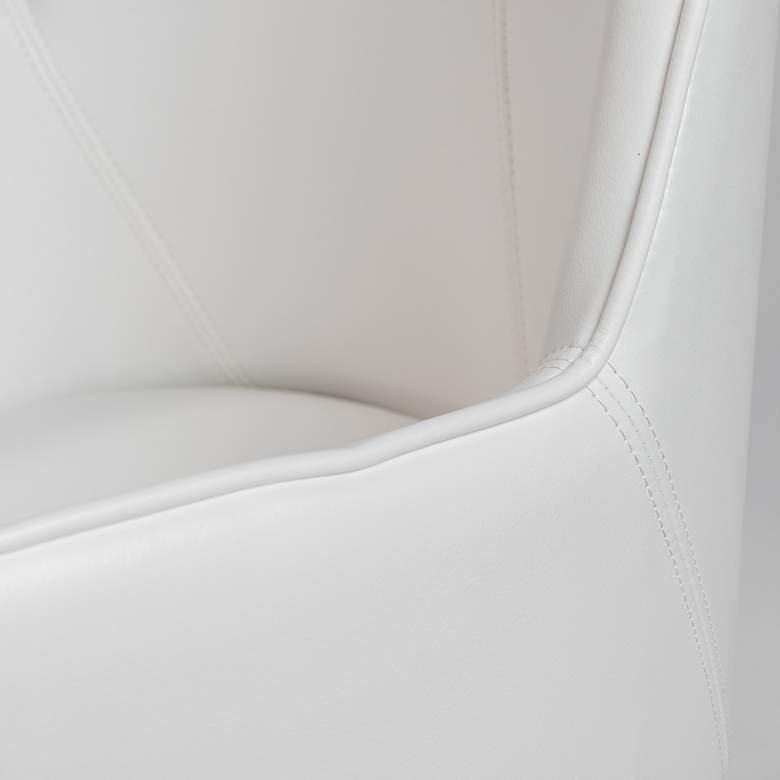 Image 5 Sunny Pro White Leatherette Adjustable Swivel Office Chair more views