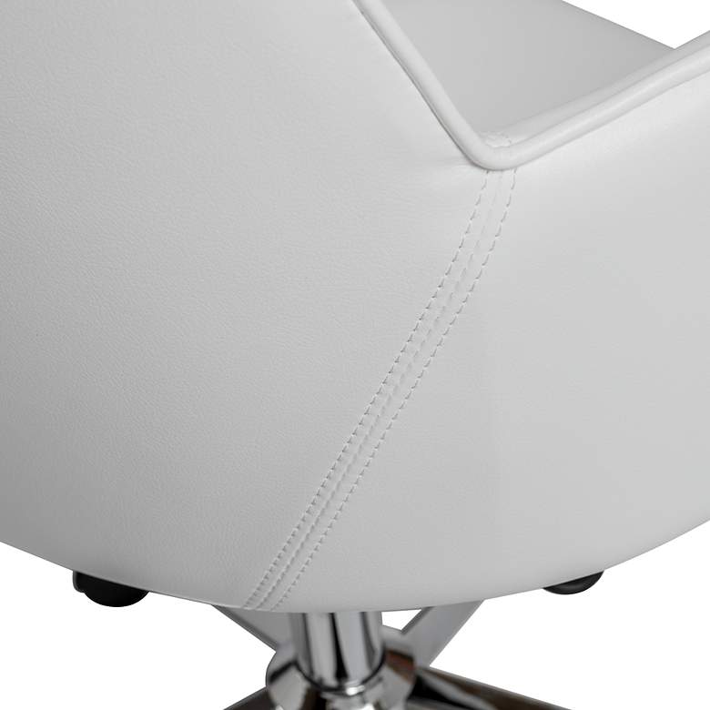 Image 6 Sunny Pro White Leatherette Adjustable Swivel Office Chair more views