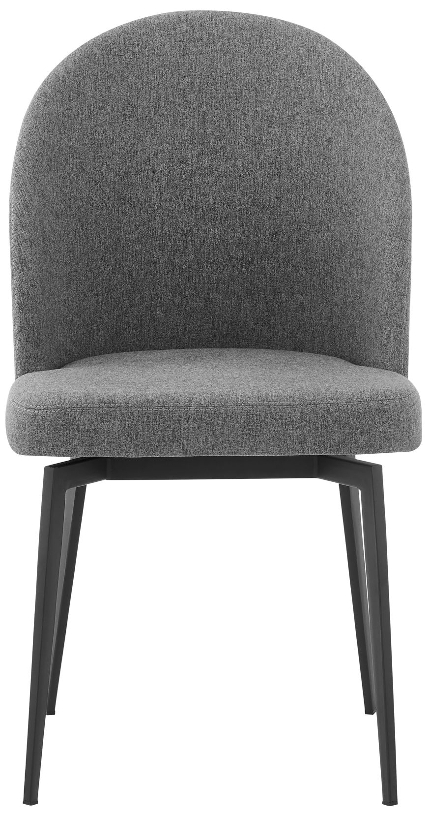 Image 3 Sunny Set of 2 Dining Chairs in Gray Fabric and Metal more views