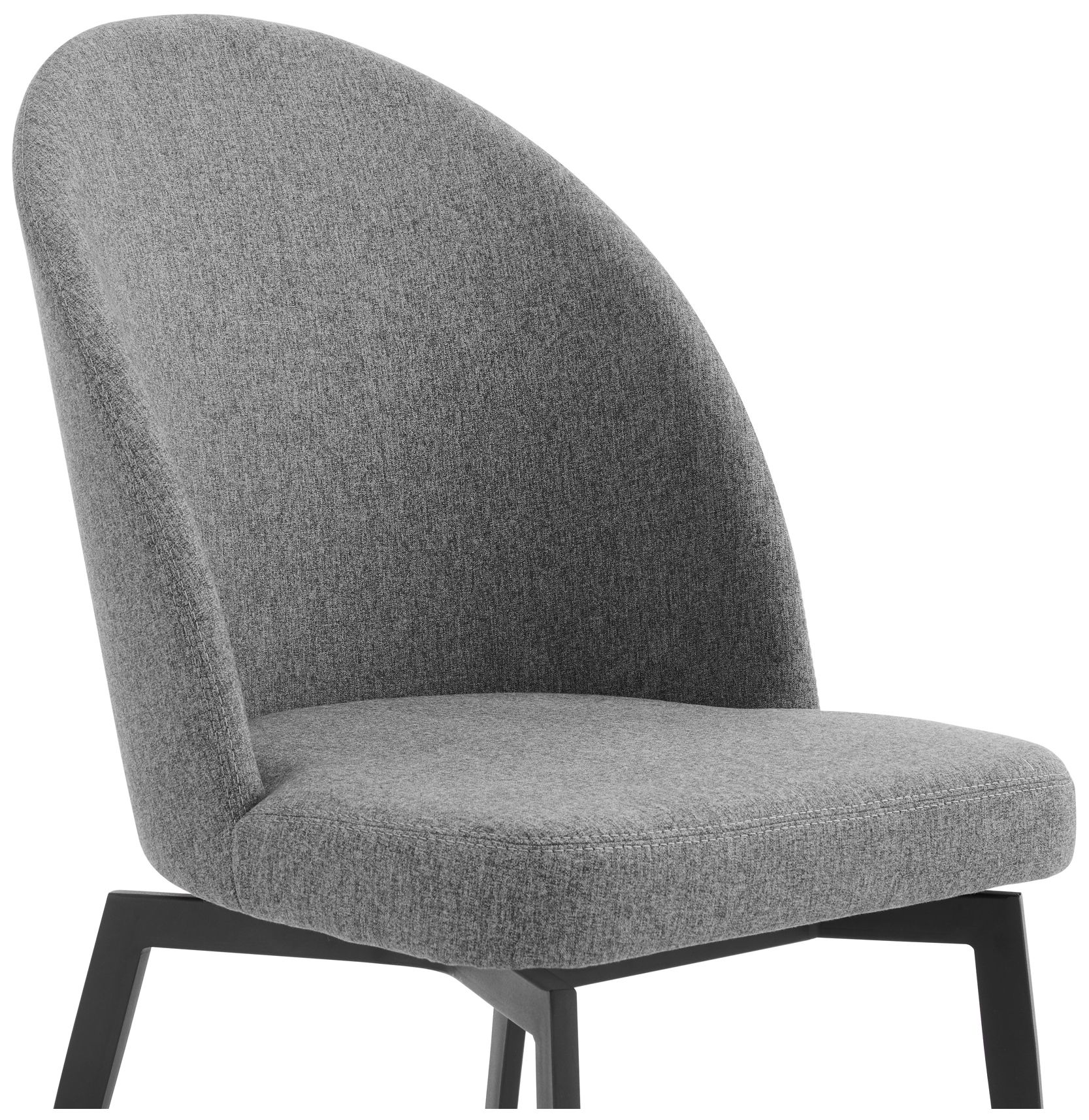 Image 5 Sunny Set of 2 Dining Chairs in Gray Fabric and Metal more views