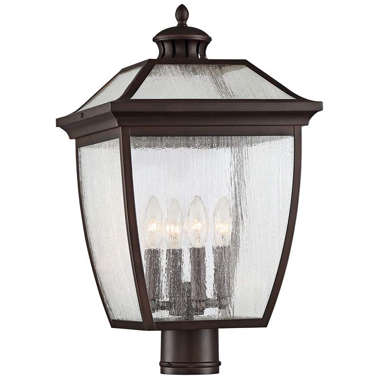 Image 1 Sunnybrook 20 3/4" High Alder Bronze Outdoor Post Light