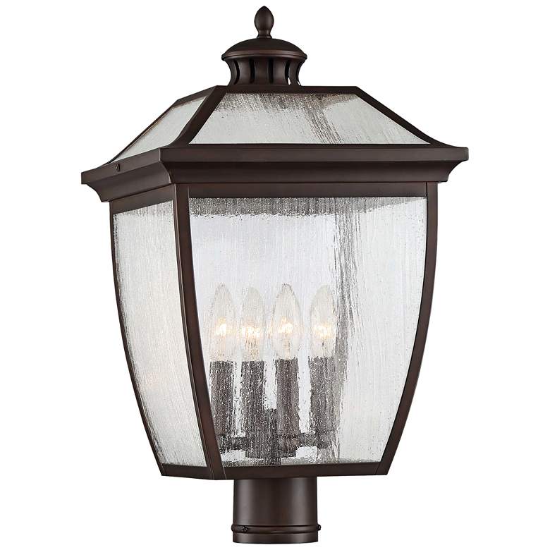 Image 1 Sunnybrook 20 3/4 inch High Alder Bronze Outdoor Post Light