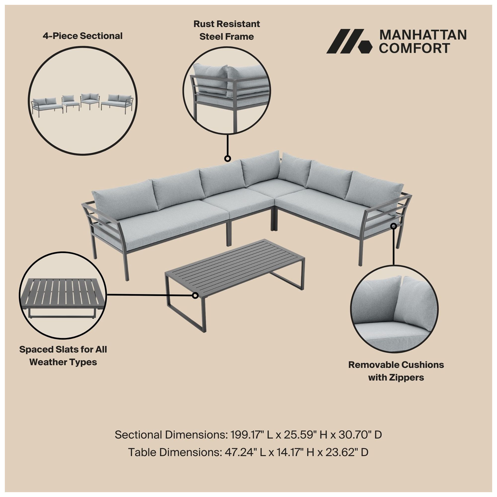 Image 5 Sunnyside 5-Piece Conversation Set more views