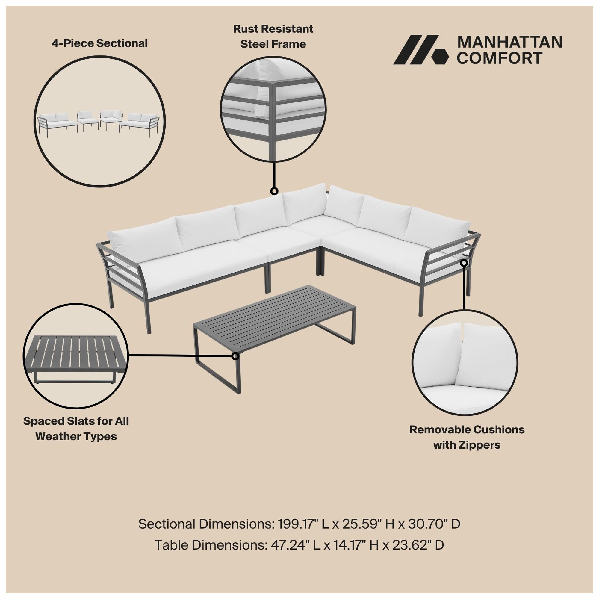 Image 5 Sunnyside 5-Piece Conversation Set more views