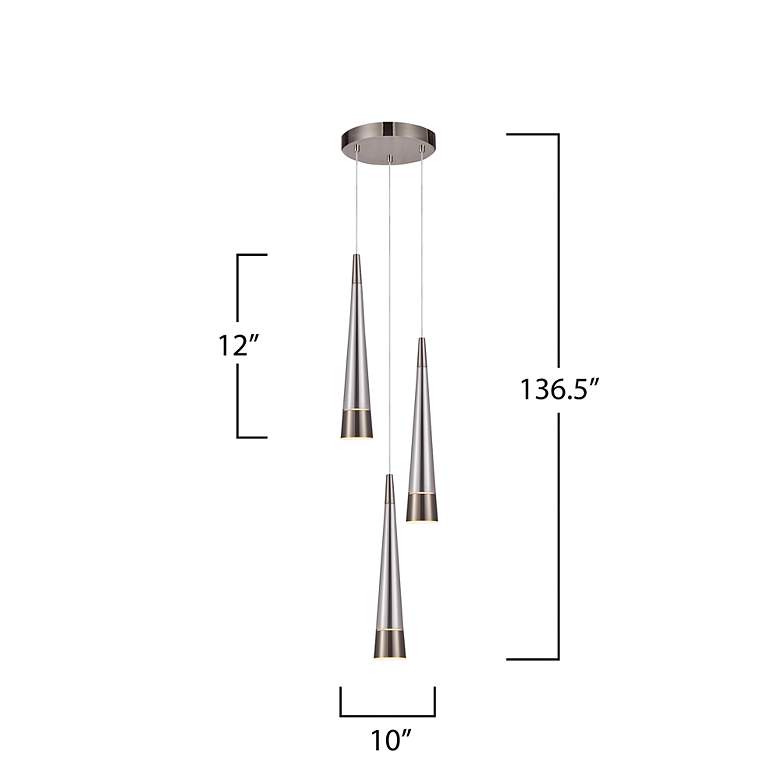 Image 4 Sunnyvale 11.5" Wide 3.Light Pearl Black And Smoke Pendant more views