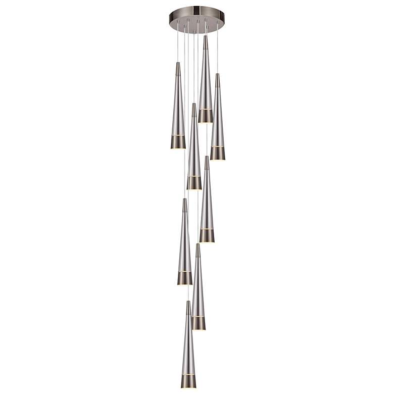 Image 1 Sunnyvale 15.8" Wide 9.Light Pearl Black And Smoke Pendant
