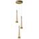 Sunnyvale 2.5" Wide 3.Light Brass Pendant