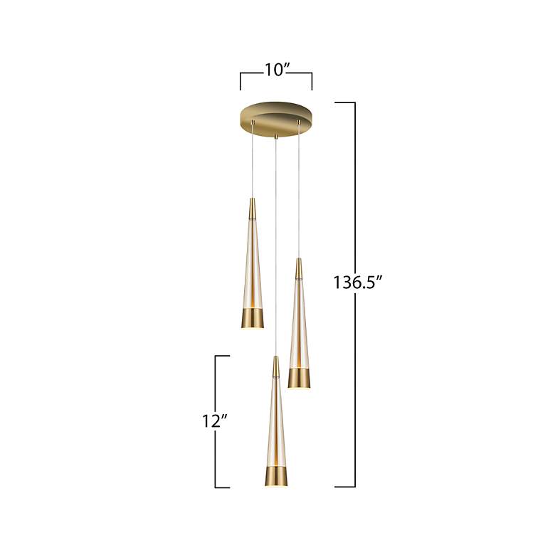 Image 4 Sunnyvale 2.5" Wide 3.Light Brass Pendant more views