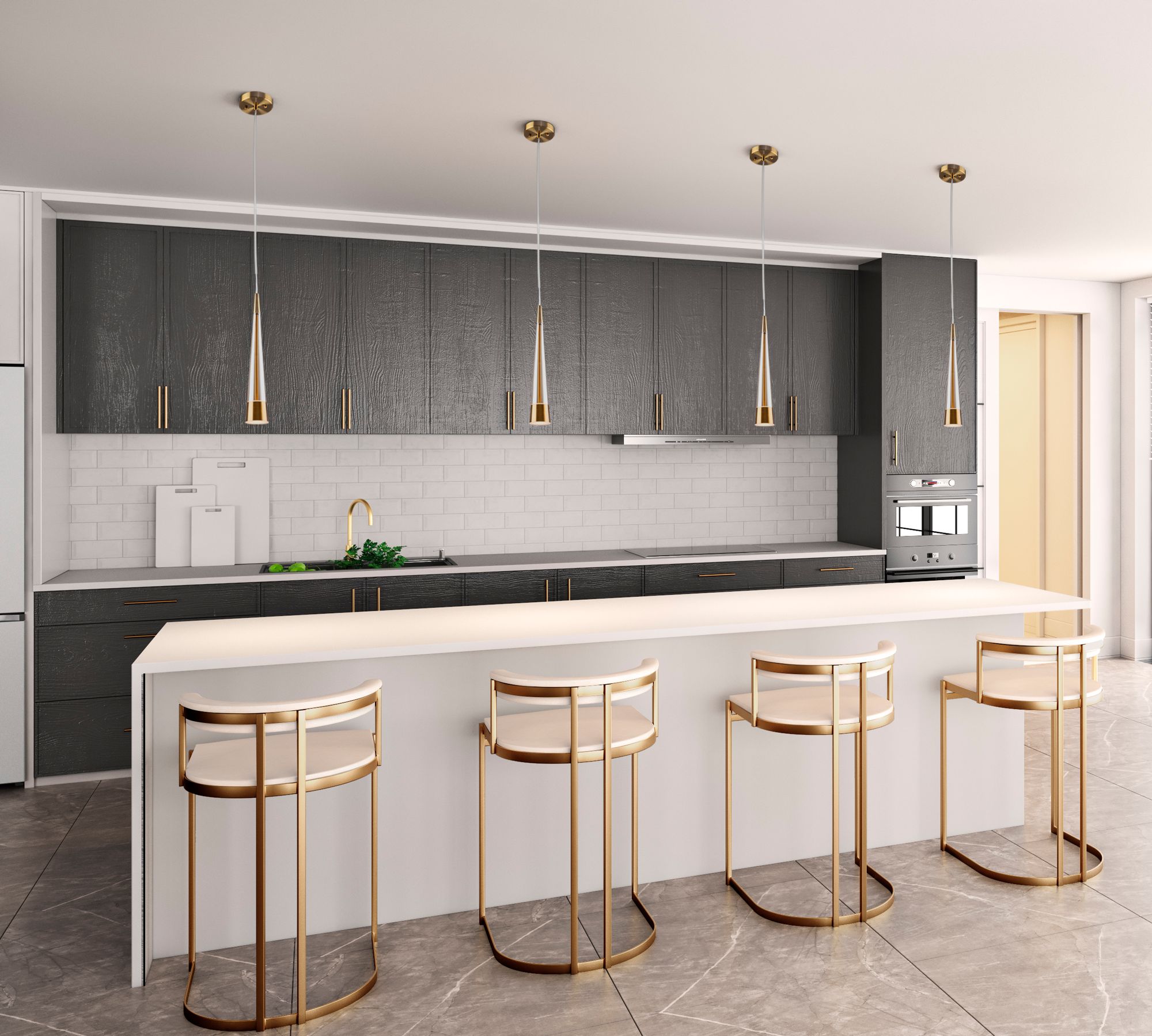 Image 6 Sunnyvale 33.5" Wide Brass Pendant more views