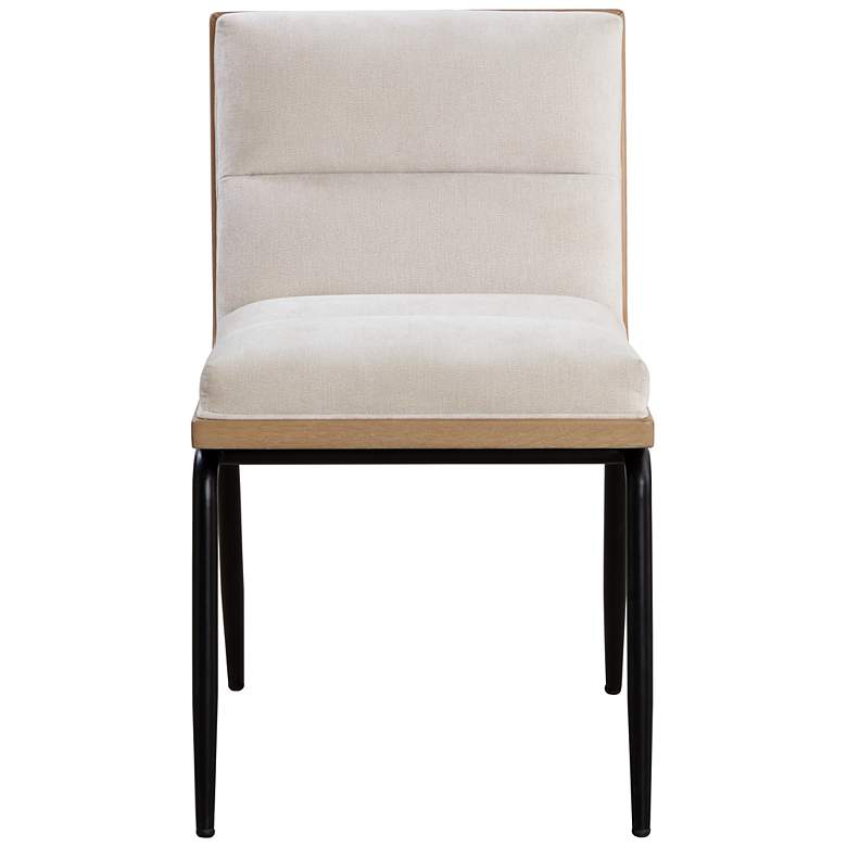 Image 2 Sunpan Abilene 25" Wide Polo Club Muslin Dining Chair Set of 2 more views