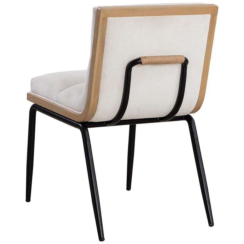 Image 4 Sunpan Abilene 25" Wide Polo Club Muslin Dining Chair Set of 2 more views