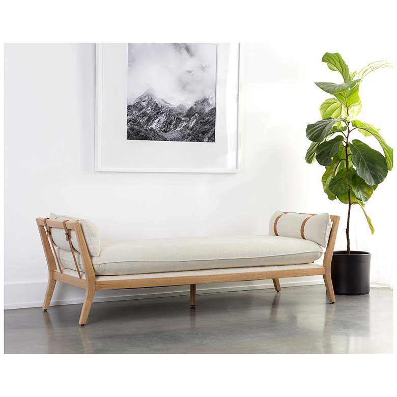 Image 3 Sunpan Adelina Daybed Heather Ivory Tweed more views