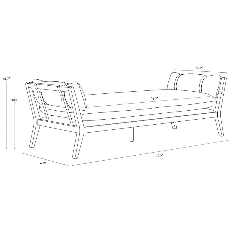 Image 6 Sunpan Adelina Daybed Heather Ivory Tweed more views