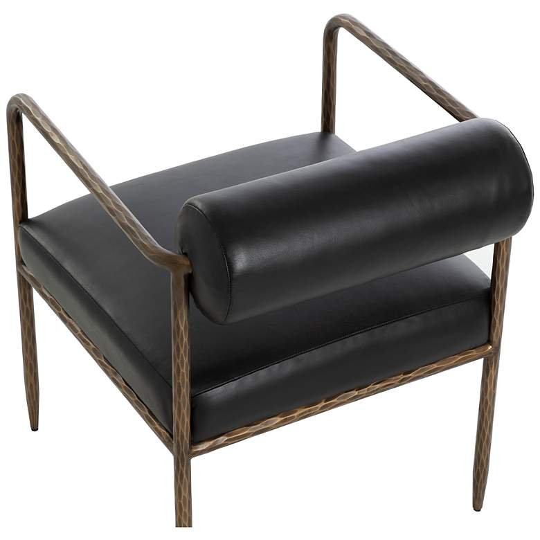 Image 5 Sunpan Ajani Dining Armchair Charcoal Black Leather more views