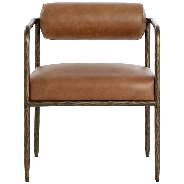 Image 2 Sunpan Ajani Dining Armchair Tan Leather more views