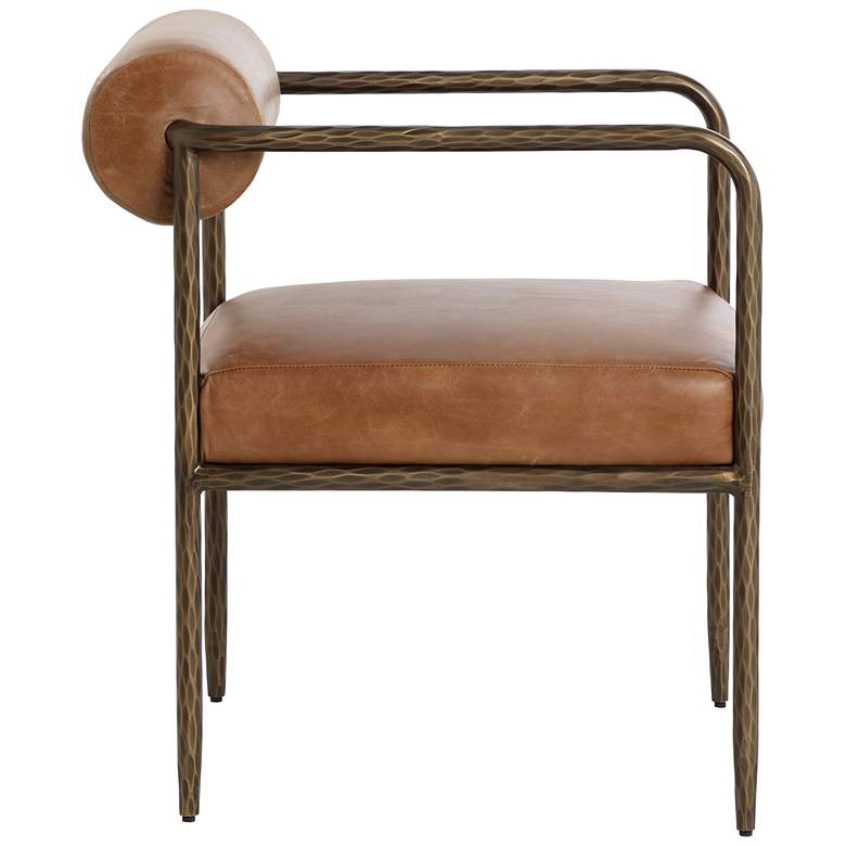Image 3 Sunpan Ajani Dining Armchair Tan Leather more views