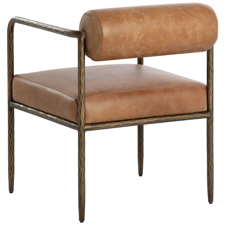 Image 4 Sunpan Ajani Dining Armchair Tan Leather more views