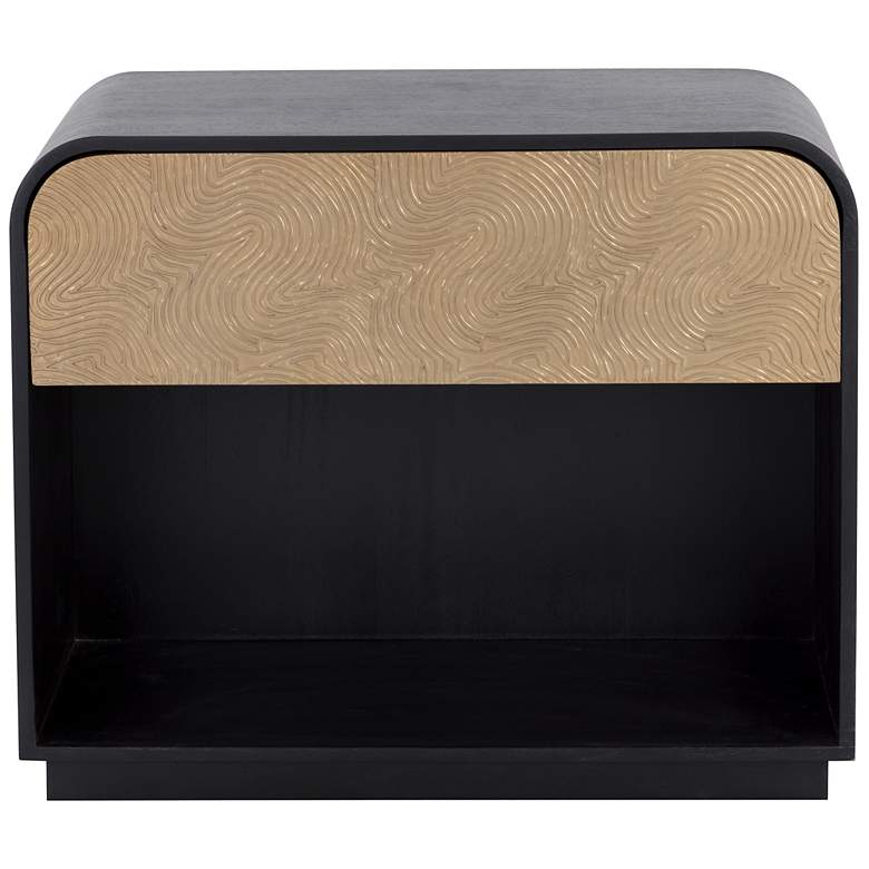 Image 3 Sunpan Algarve Nightstand Black and Champagne Gold more views