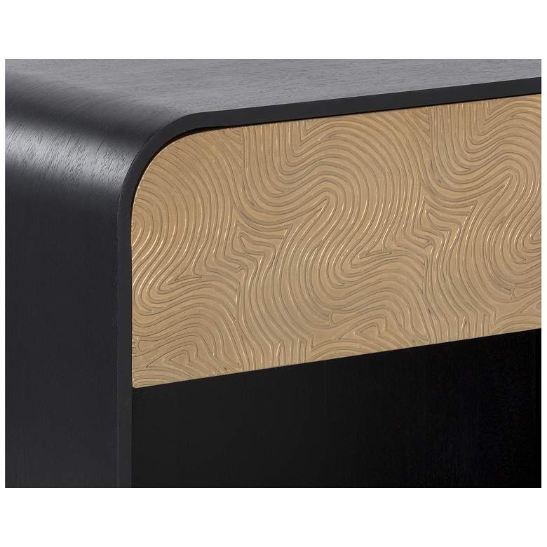 Image 5 Sunpan Algarve Nightstand Black and Champagne Gold more views