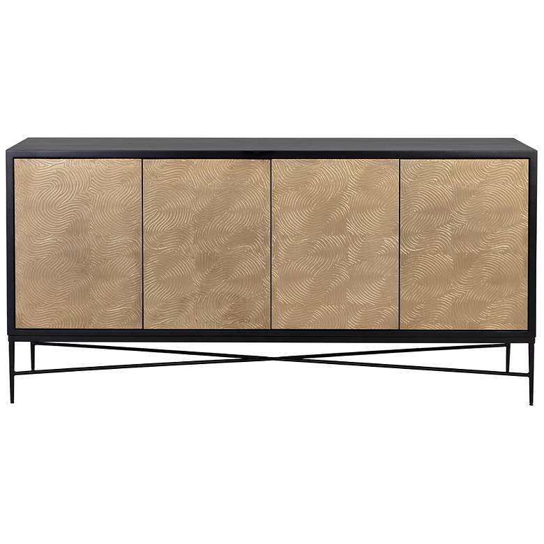 Image 3 Sunpan Algarve Sideboard Black and Champagne Gold more views