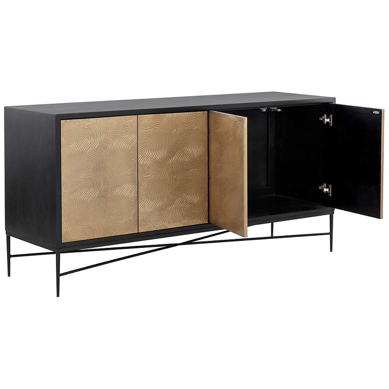 Image 4 Sunpan Algarve Sideboard Black and Champagne Gold more views