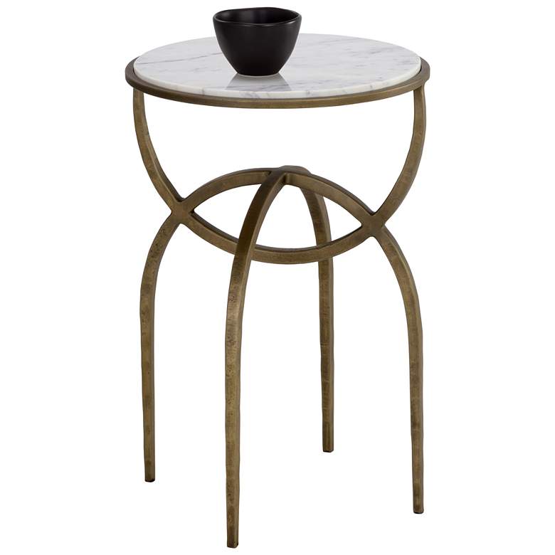 Image 1 Sunpan Alicent End Table White Marble