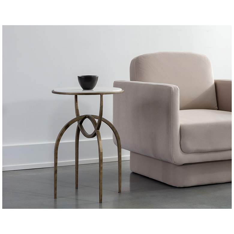 Image 5 Sunpan Alicent End Table White Marble more views
