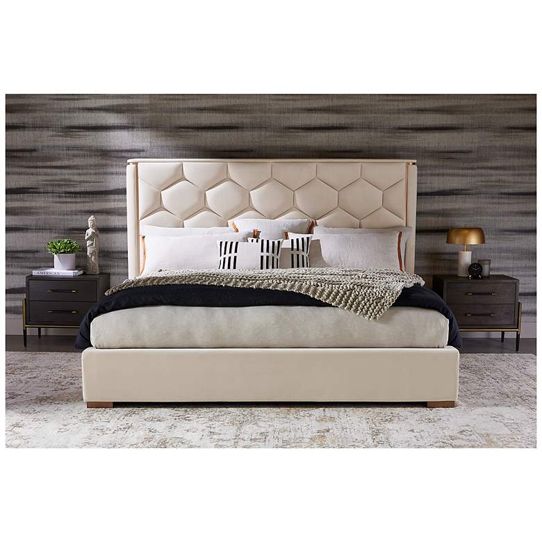 Image 5 Sunpan Alisha Bed King Meg Taupe more views