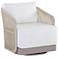 Sunpan Allariz Swivel Armchair Greige Stinson White