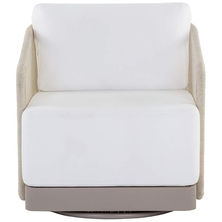 Image 2 Sunpan Allariz Swivel Armchair Greige Stinson White more views
