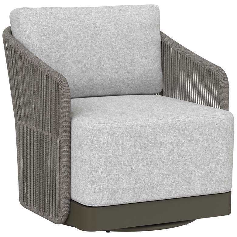 Image 1 Sunpan Allariz Swivel Armchair Warm Gray Gracebay Light Gray