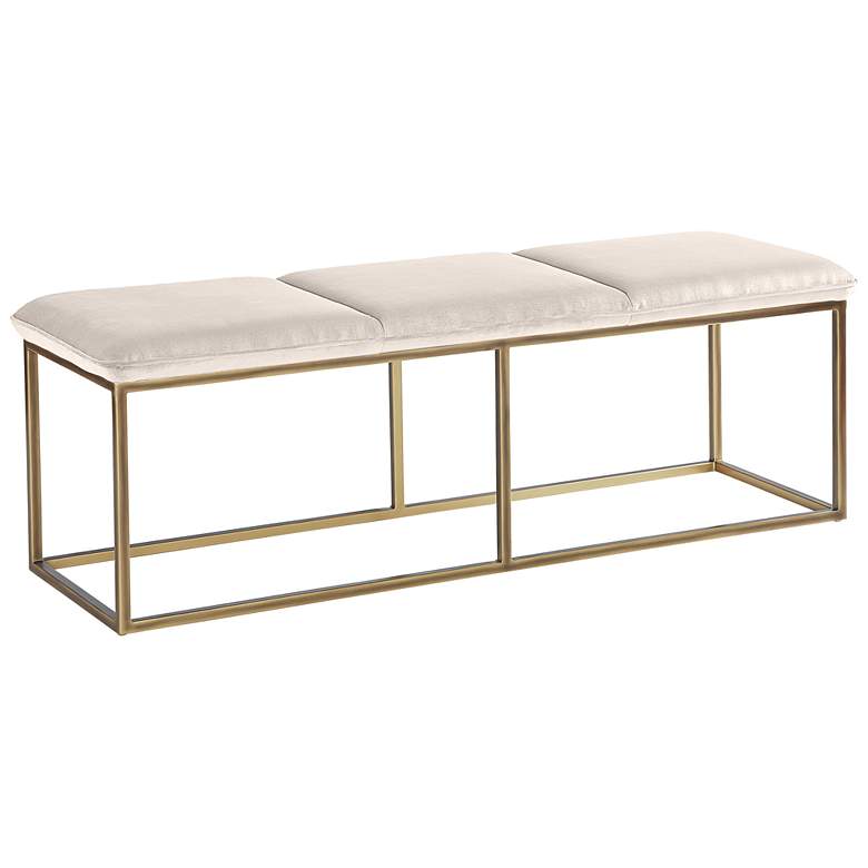 Image 1 Sunpan Alley Bench Burnished Brass Piccolo Prosecco