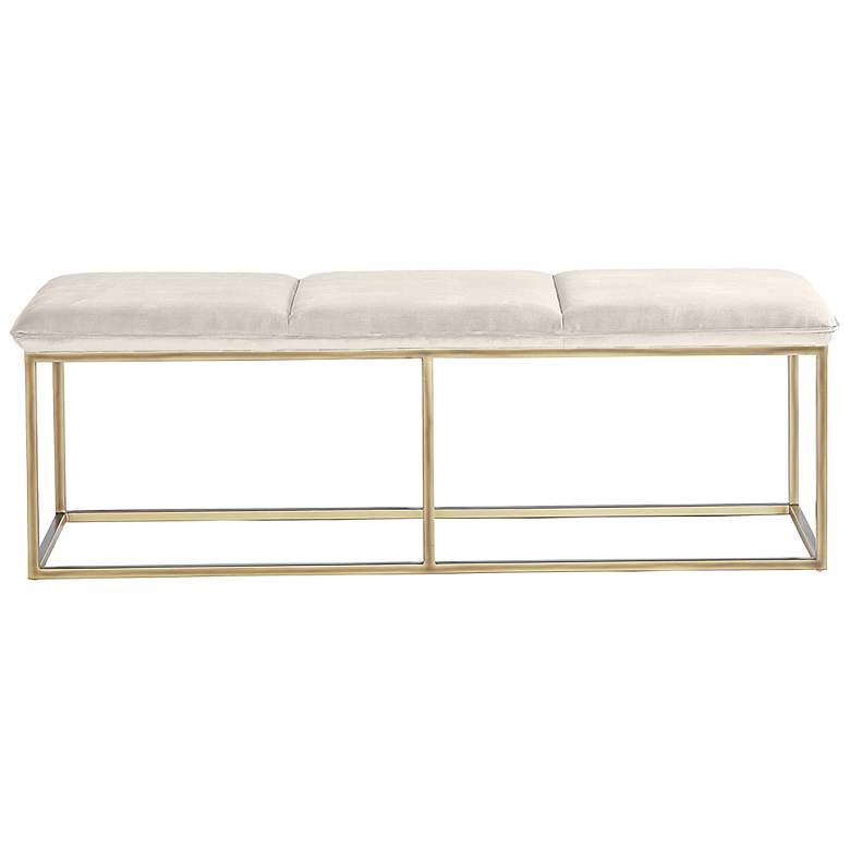 Image 2 Sunpan Alley Bench Burnished Brass Piccolo Prosecco more views