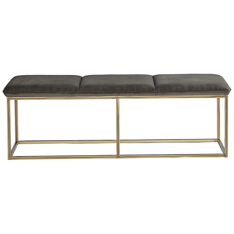 Image 2 Sunpan Alley Bench Rustic Bronze Piccolo Pebble more views