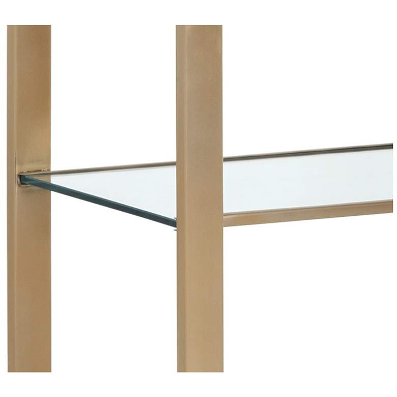 Image 5 Sunpan Ambretta Bookcase Large Gold and Clear more views