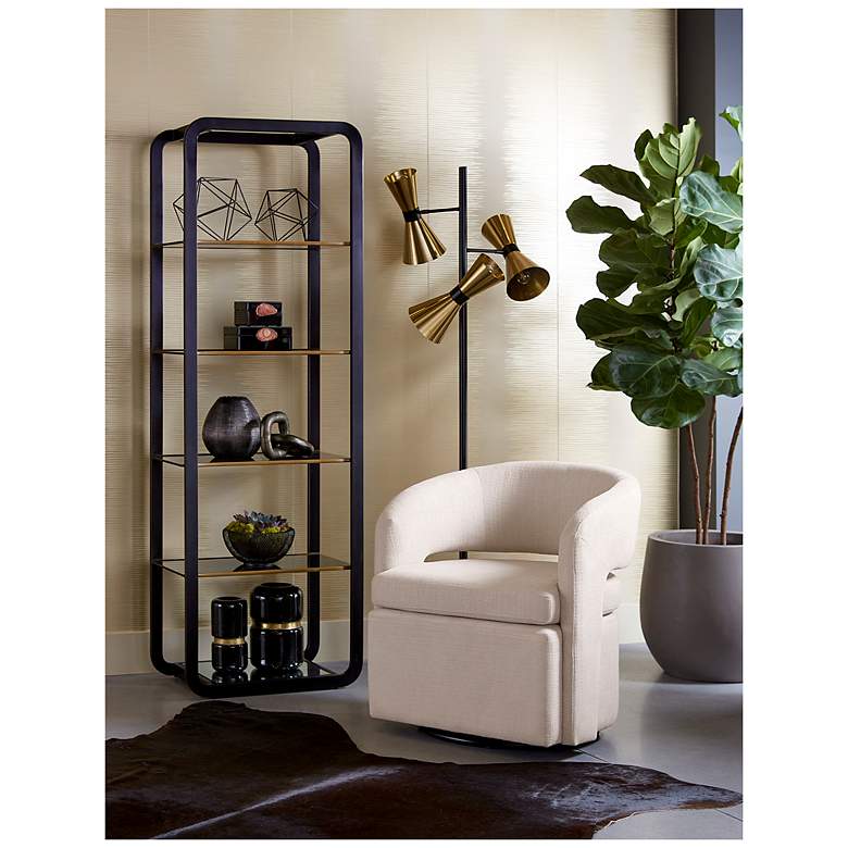 Image 6 Sunpan Ambretta Bookcase Small Black and Smoke Gray more views