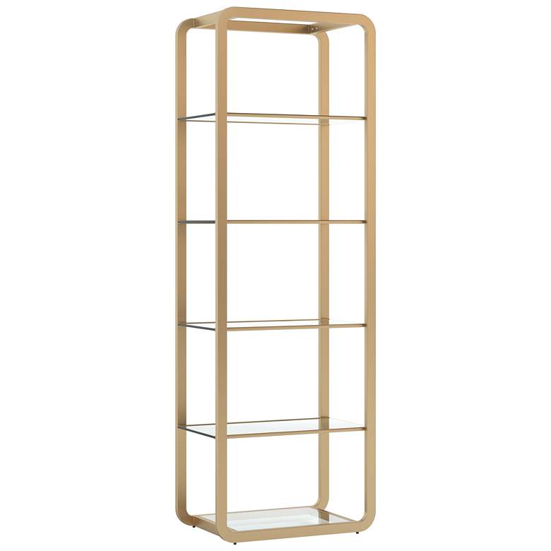 Image 1 Sunpan Ambretta Bookcase Small Gold and Clear